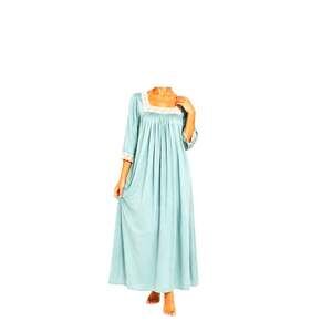 Givenchy Intimite Paris Nightgown Size Small Blue Lace Trim USA Made Vintage